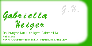 gabriella weiger business card